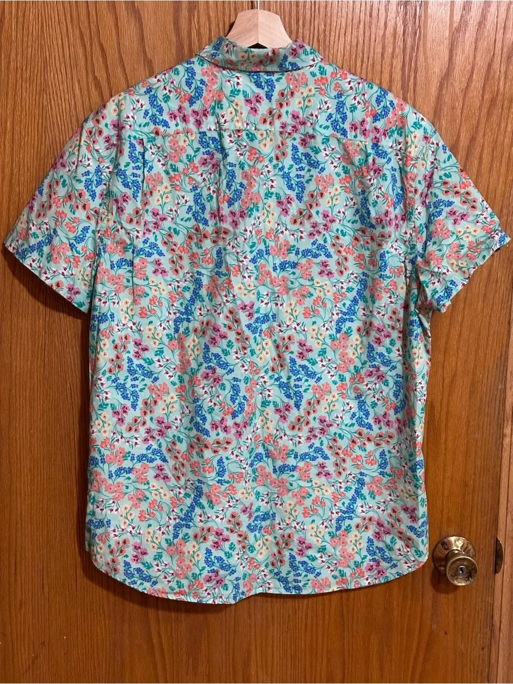 J. Crew Men’s Short-Sleeve Floral Button-Up Shirt‎ sz large